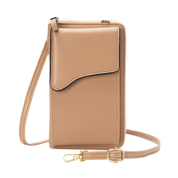 Women Messenger Mini Bag Crossbody For Leather Handbag Fashion Shoulder Bags Vintage Small Clutch Milk Apricot-Brown 